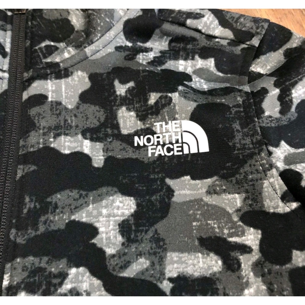 THE NORTH FACE Women's Monochrome Camo Full Zip Jacket Black Gray Large - Picture 5 of 8